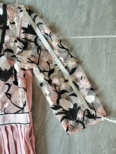 Luxus čipkované ružové šaty v42-46, 44