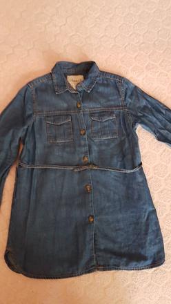 Dievčenské šaty vs predĺžená rifľová košela veľ.11, denim co,110