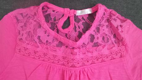Čipkové ružové tričko, pepco,128