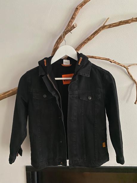 Riflová oteplená bunda, zara,128