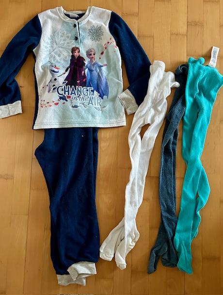 Ana elsa pyzamo 122 a 3x pančuchy, disney,122