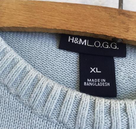Bavlnený pulóvrik, h&m,l