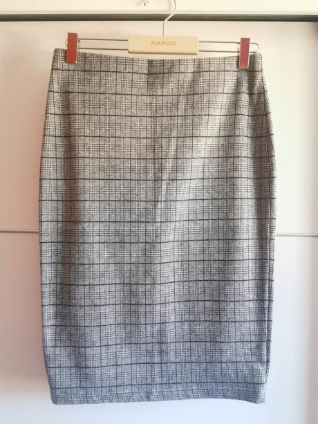 Károvaná elegantná sukňa, pepco,s