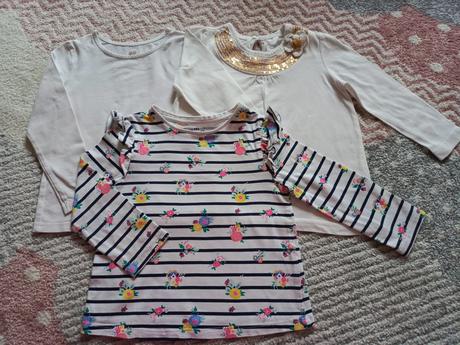 3 tričká, h&m,98