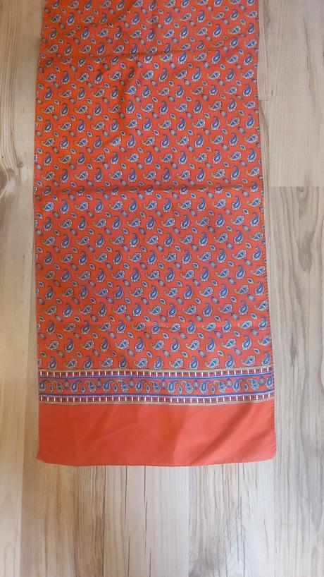 Kašmírový šál červený 140x20cm, xl