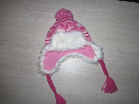 Flisom podšitá čiapka s chlpami 7-10 rokov, debenhams,134