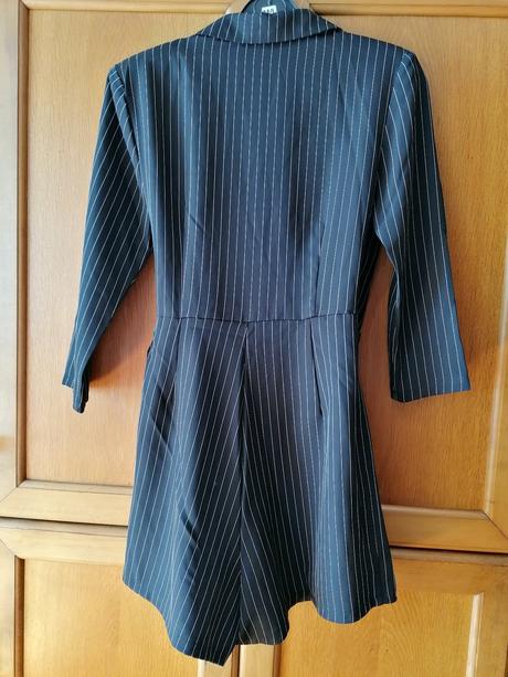 Čierny pružkovaný kraťasový overal amisu, amisu,34