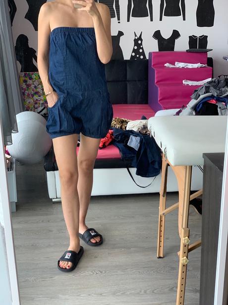 Denimovy damsky overal, m