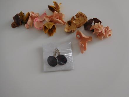 Tmavé naušnice okrúhle, 