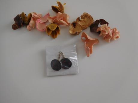 Tmavé naušnice okrúhle, 