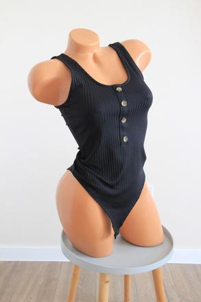 Čierny body top, h&m, s, h&m,s