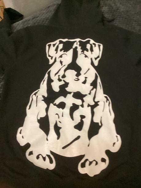 Mikina s obrázkami psa, m