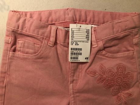 Tenke nohavice z rifloviny, h&m,116