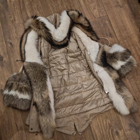 Luxusná parka s extra hustou kožušinou, s