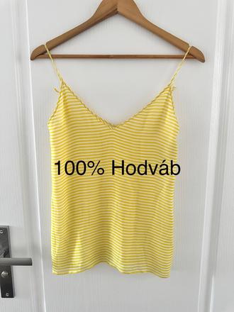 Hodvábny top s ramienkami genny, s