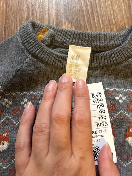 Zimny svetrik hm, h&m,86