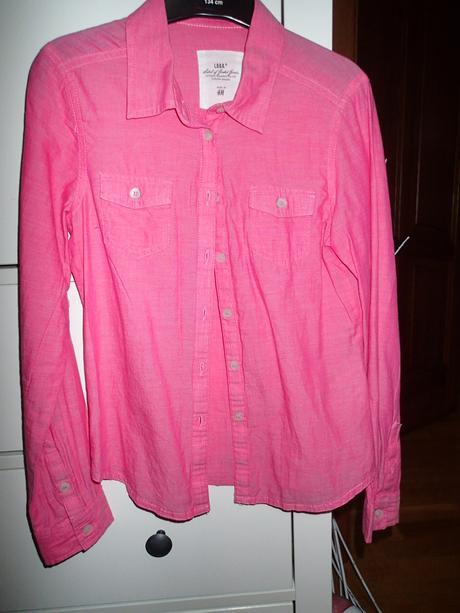 Ružová košelová blúzka, h&m,146