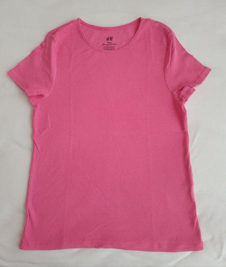 Rebrované tričko z organickej bavlny, h&m,140