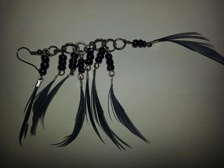 Nausnice s malymi modrymi pierkami, 