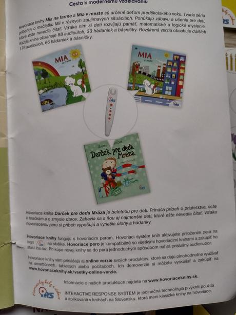 Hovoriace knihy a pero irs, 