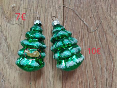 Retro vianočne ozdoby - stromčeky, 