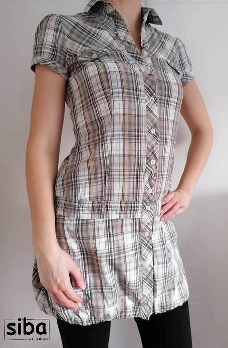 Predĺžená bavlnená košeľa, s