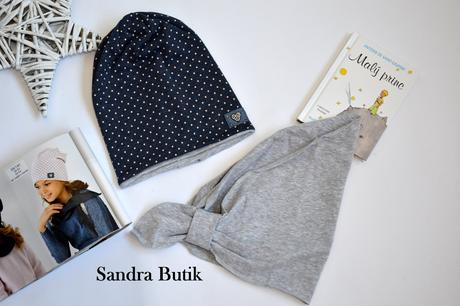 Detská bodkovaná súpravička čiapka so šatkou, 50 - 158