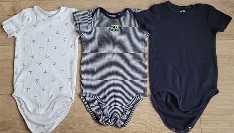 Body s krátkym rukávom  3ks, h&m,92