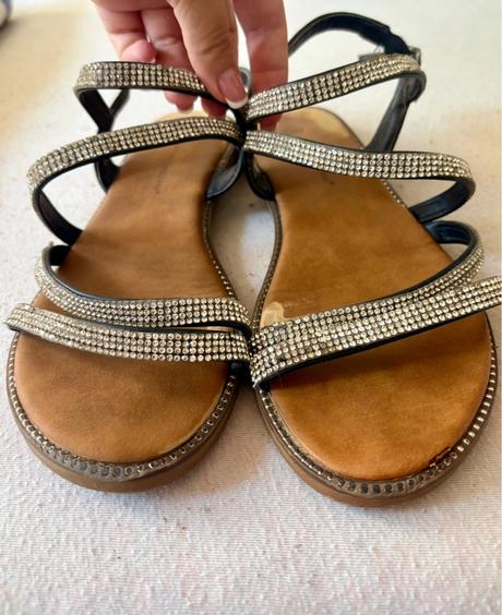 Sandále s kamienkami, deichmann,36