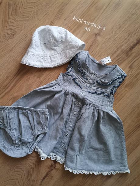 Šaty maxi s klobúčikom, mini mode,68