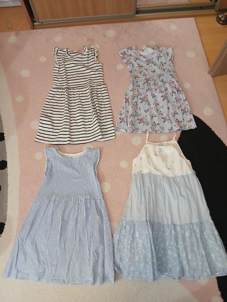 Dievčenské bavlnené šaty, h&m,128