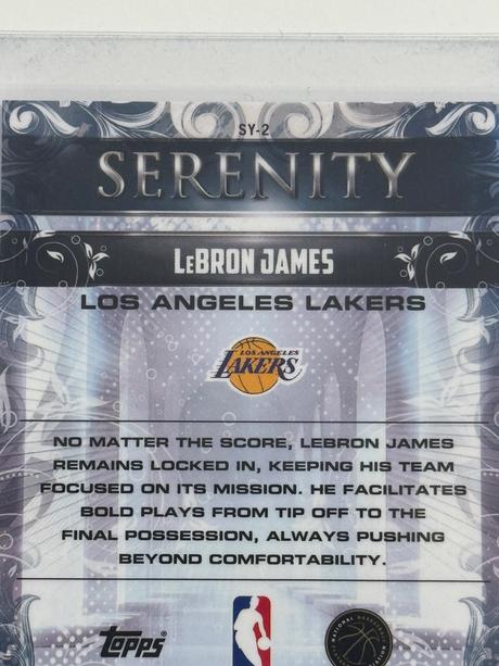 Kartička lebron james, 