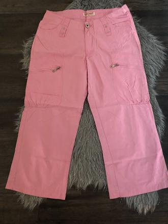 Trištvrťové nohavice, ružové, m