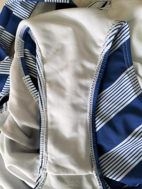 Modro biele plavky s volánikmi shein, v. xl/xxl, xl