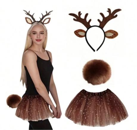 Karnevalový kostým srnka, leopard s nálepkami, 