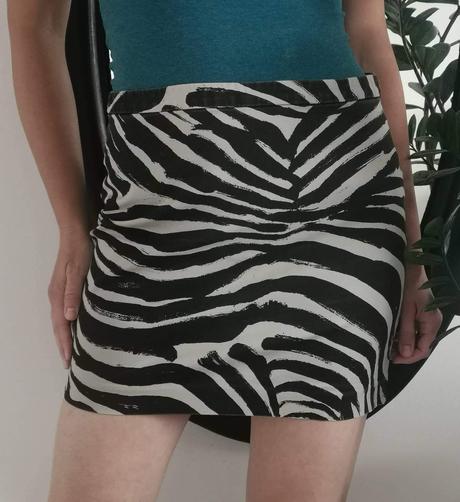 Zebrovaná mini sukňa h&m, h&m,l