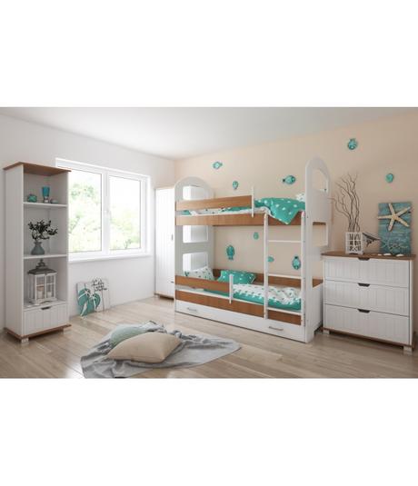 Poschodová posteľ+matrace,rôzne veľkosti, šírka (cm): 80,dĺžka (cm): 160