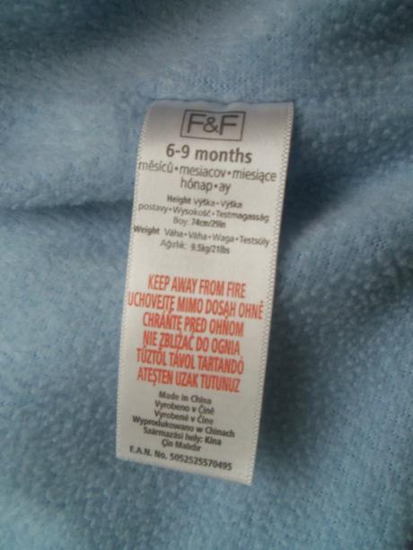 Svetlý modrý zimný kabát, f&f,74