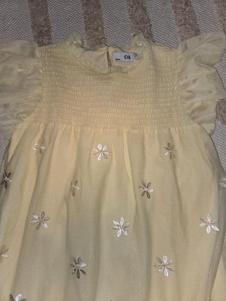 Slávnostné šaty žlté  140, c&a,140