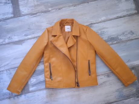 Žltá koženková bunda 140, sinsay,140