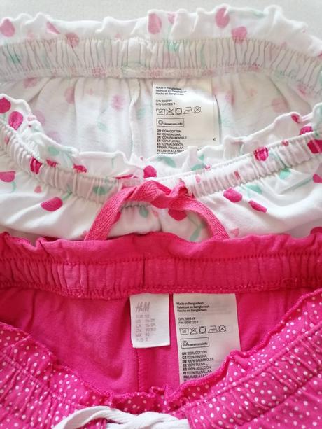 2x bavlnene šortky 92/98, h&m,92