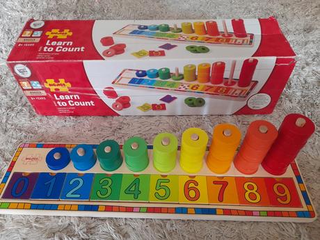 Bigjigs detska drevena vkladacka čisla, 