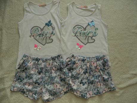 Letná súprava pre dvojičky 122/128, 128/134, 122