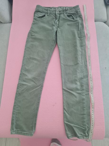 Džínsy zelené strečove, 152