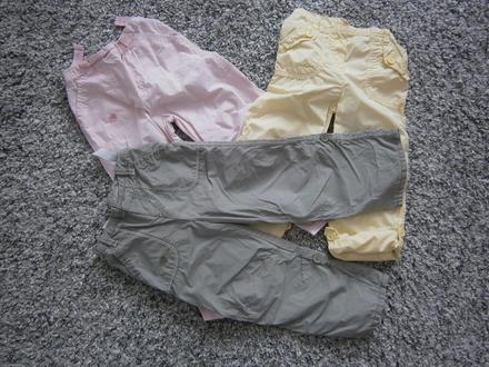 3x letné nohavice - aj ako 3/4-ťové - cena spolu, cherokee,104