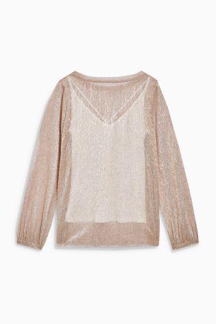 Lesklá moderná blúzka next uk, next,m