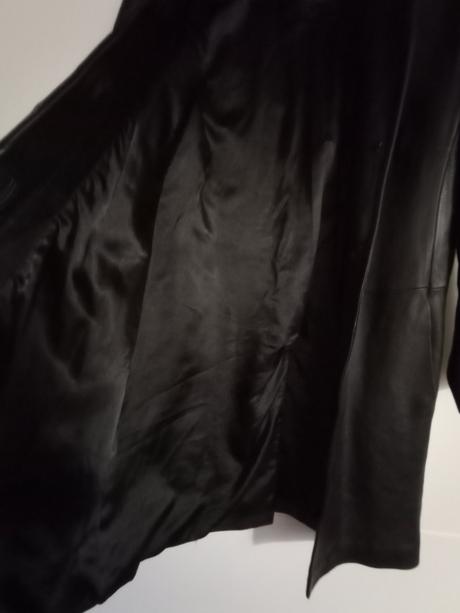 Kožené dlhé sako, 42
