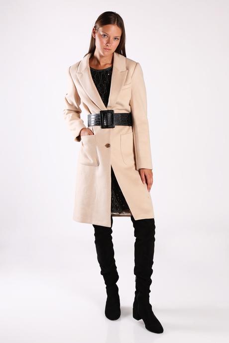 Kvalitny damsky kabat s opaskom zn. fracomina, fracomina,l