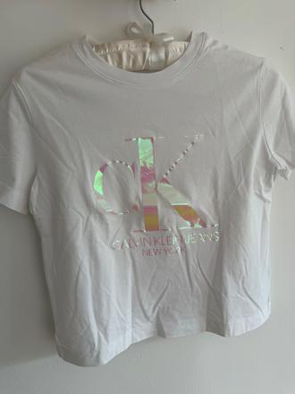 Tričko s lesklou aplikáciou, calvin klein,152