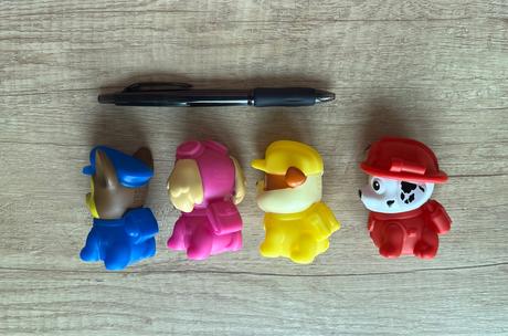 3 nové gumené hračky paw patrol,